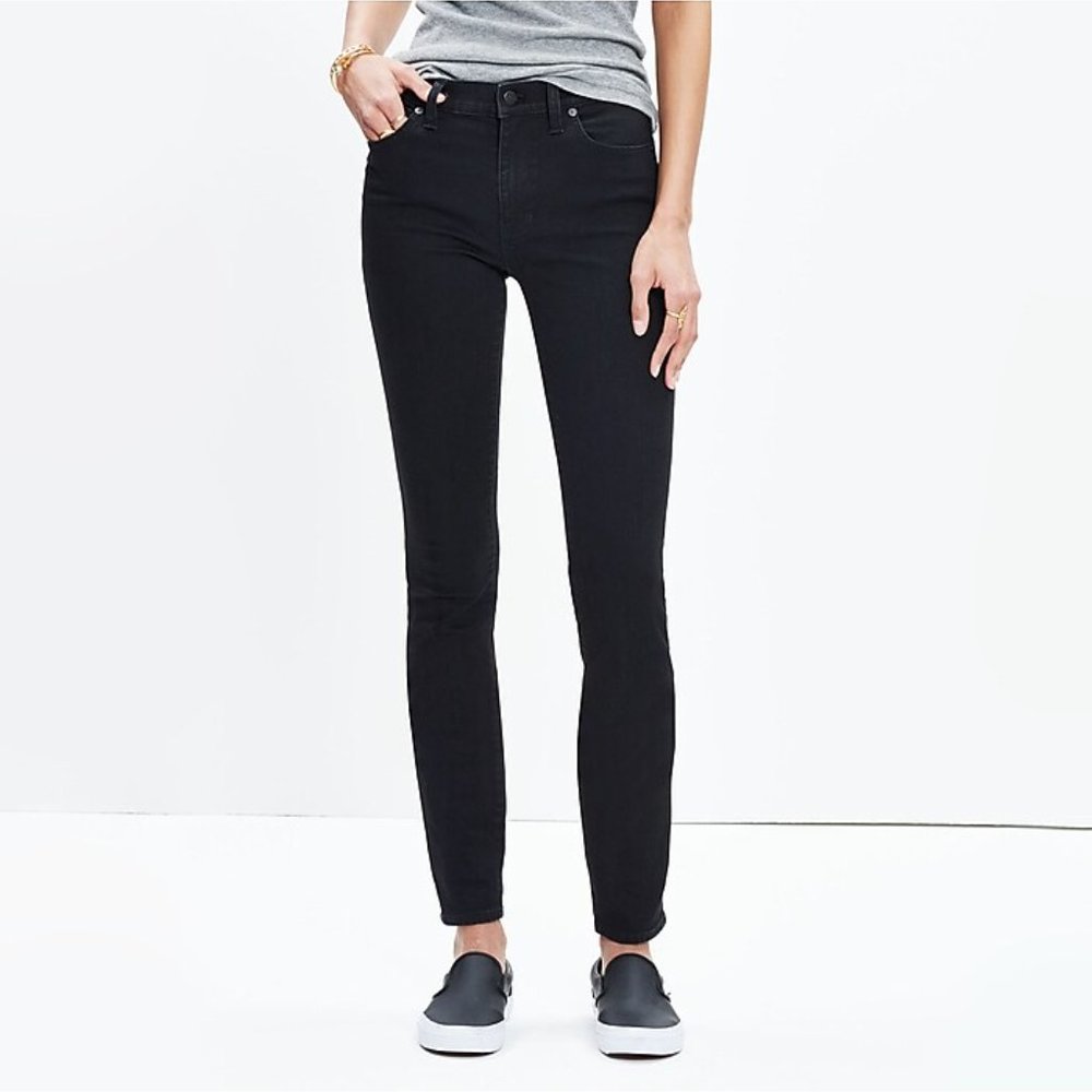 Madewell black mid-rise skinny jeans
